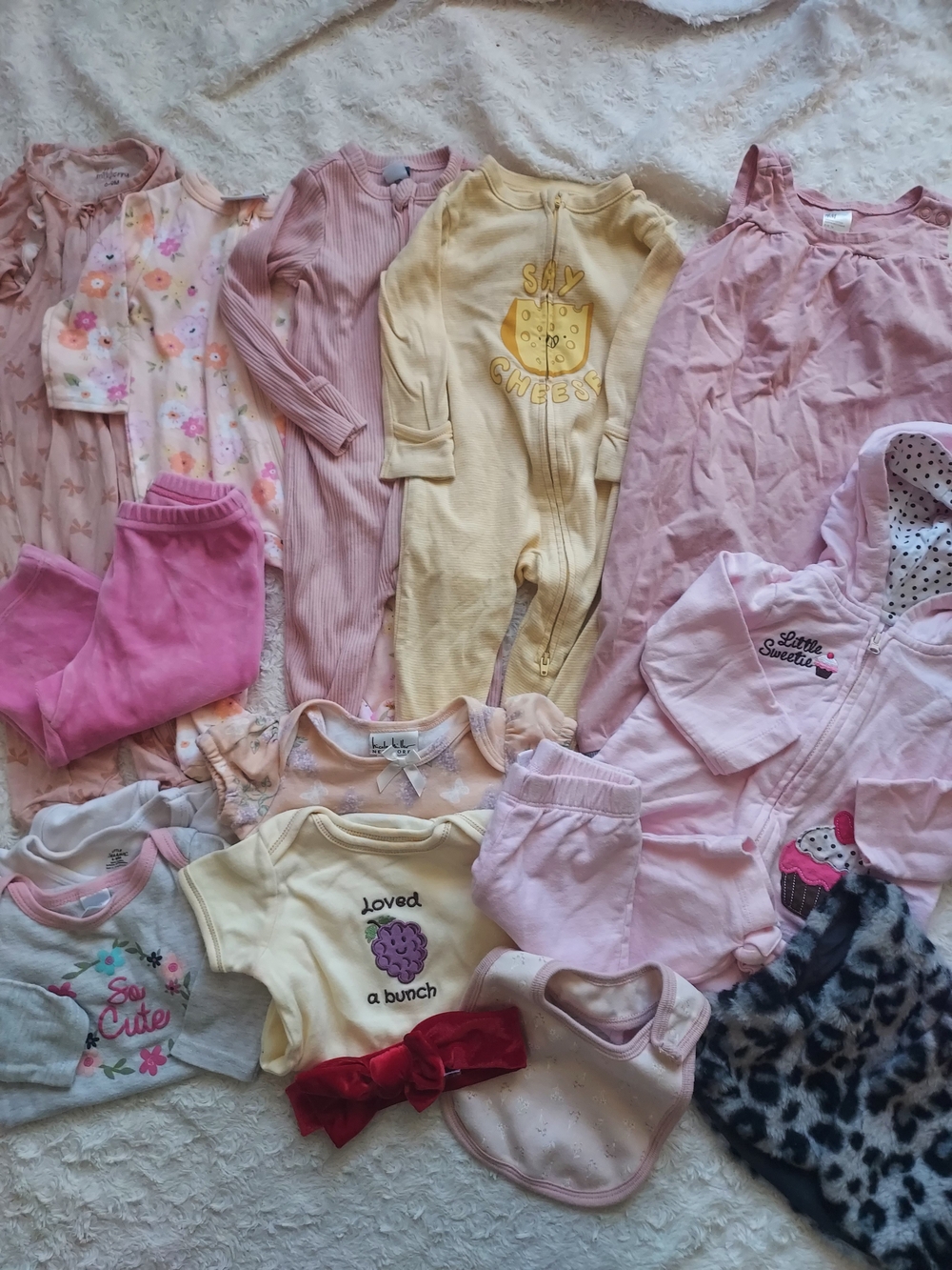 BUNDLE (15 pcs) 6-9mo Baby Girl Clothes Cool Weather Fall Winter